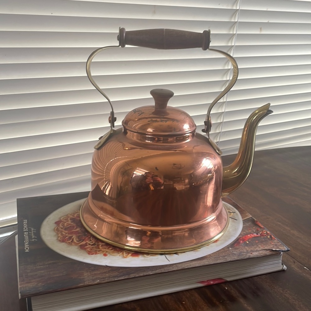 Old Dutch Copper Teapot Kettle